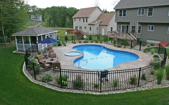 Pool code fencing project with clear lines and durable finish